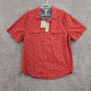 NWT Matilda Jane Joanna Gaines Men's L High‎ Horse Button Up Short Sleeve Shirt